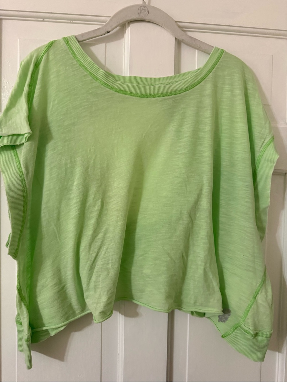 FP Movement by Free People Neon Lime Green Cropped Boxy Tee